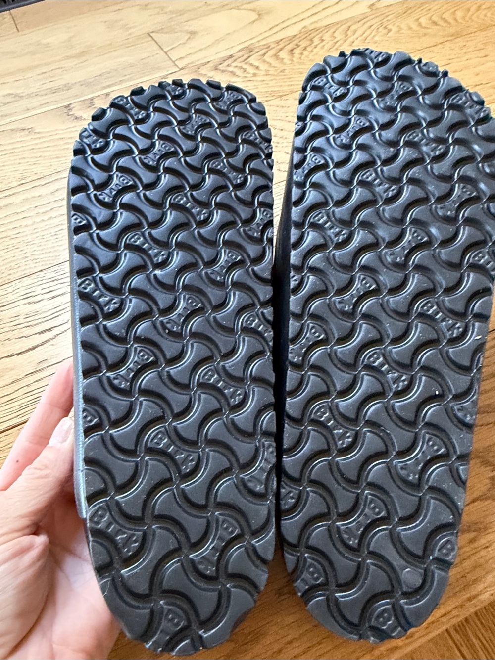 Birkenstock Men’s Black Double-Strap EVA Sandals - EUC Size 46 - Picture 4 of 4